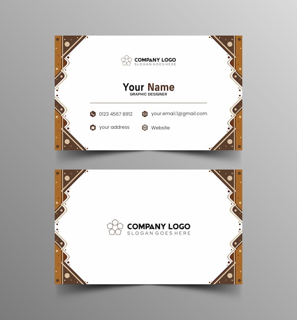 Modelo de diseño simple de nombre y tarjeta de identificación 10