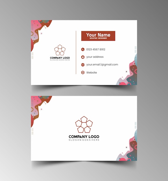 Modelo de diseño simple de nombre y tarjeta de identificación 10