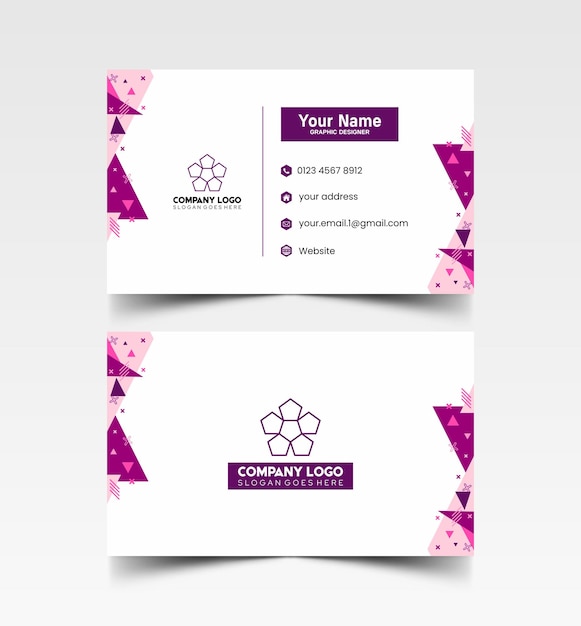 Modelo de diseño simple de nombre y tarjeta de identificación 10