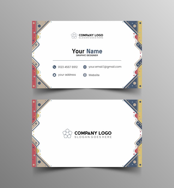 Modelo de diseño simple de nombre y tarjeta de identificación 10
