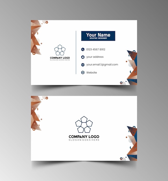 Modelo de diseño simple de nombre y tarjeta de identificación 10