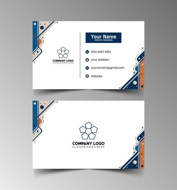 Modelo de diseño simple de nombre y tarjeta de identificación 10