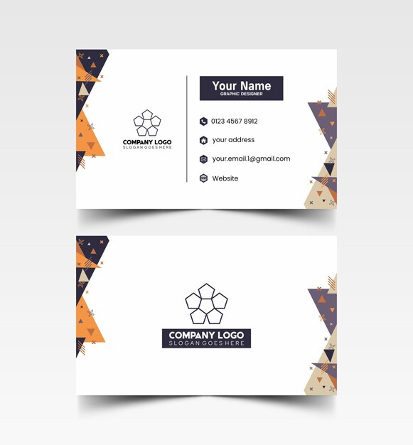 Modelo de diseño simple de nombre y tarjeta de identificación 10