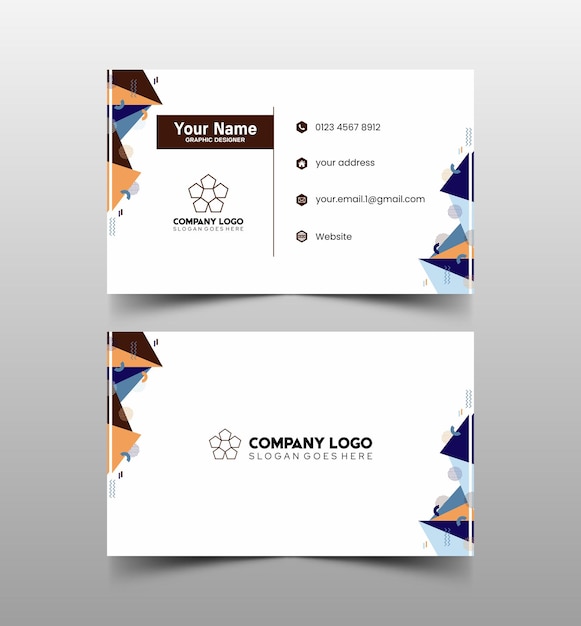 Modelo de diseño simple de nombre y tarjeta de identificación 10