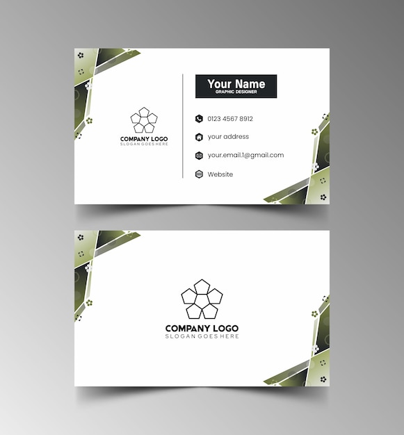 Modelo de diseño simple de nombre y tarjeta de identificación 10