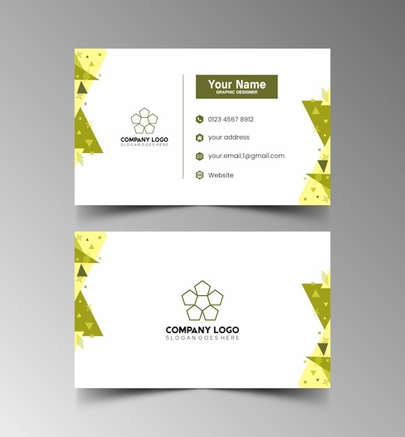 Modelo de diseño simple de nombre y tarjeta de identificación 10