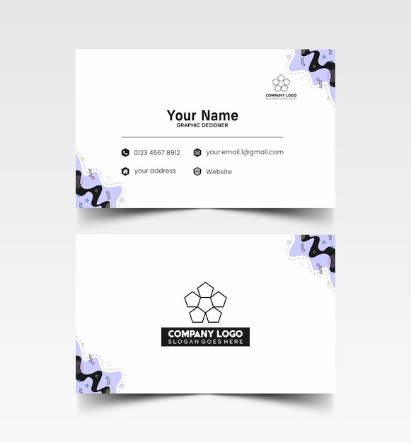 Modelo de diseño simple de nombre y tarjeta de identificación 10