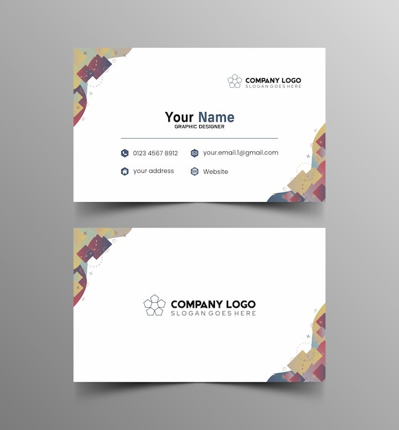 Modelo de diseño simple de nombre y tarjeta de identificación 10
