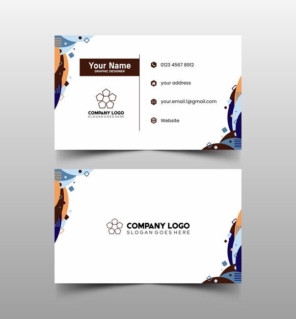 Modelo de diseño simple de nombre y tarjeta de identificación 10
