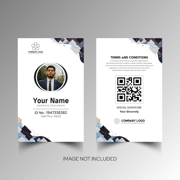 Modelo de diseño simple de nombre y tarjeta de identificación 10