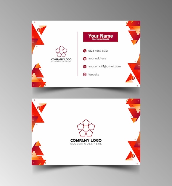 Modelo de diseño simple de nombre y tarjeta de identificación 10