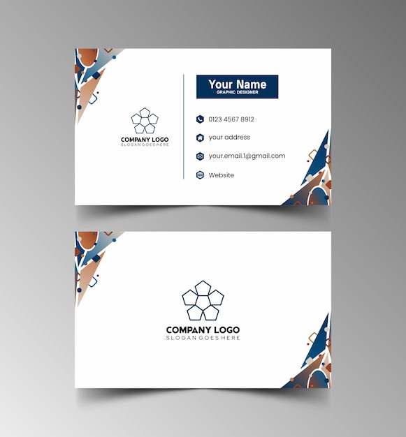 Modelo de diseño simple de nombre y tarjeta de identificación 10
