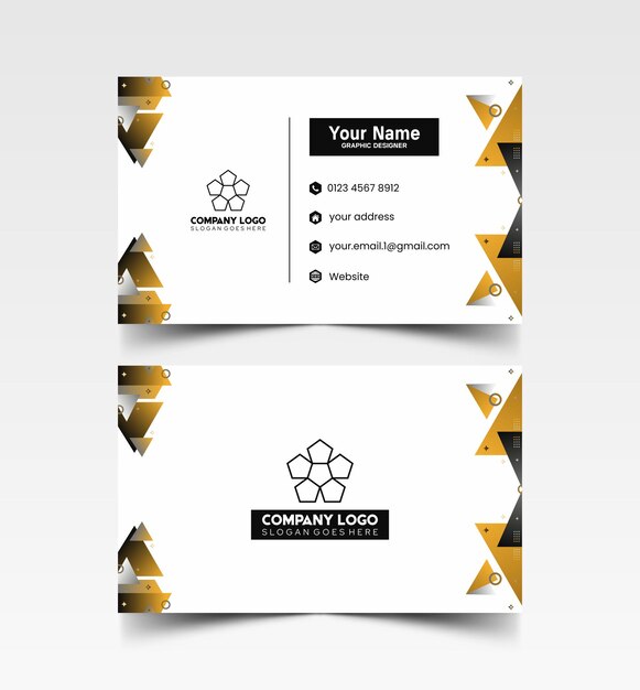 Modelo de diseño simple de nombre y tarjeta de identificación 10
