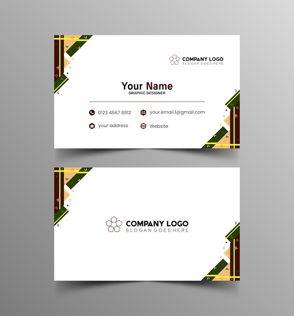 Modelo de diseño simple de nombre y tarjeta de identificación 10