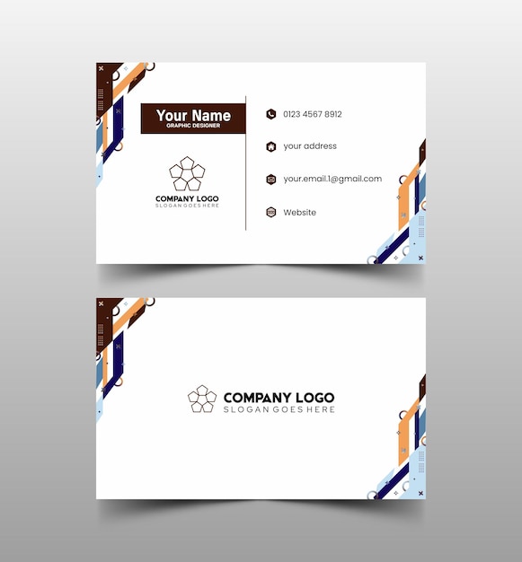 Modelo de diseño simple de nombre y tarjeta de identificación 10