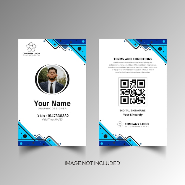 Modelo de diseño simple de nombre y tarjeta de identificación 10