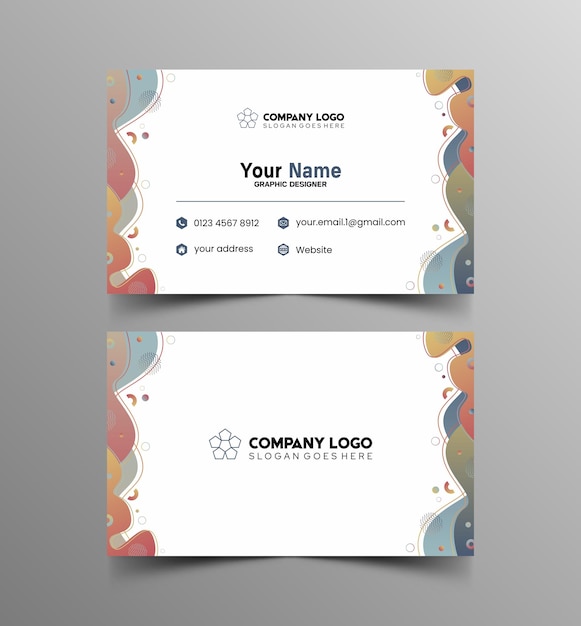 Modelo de diseño simple de nombre y tarjeta de identificación 10