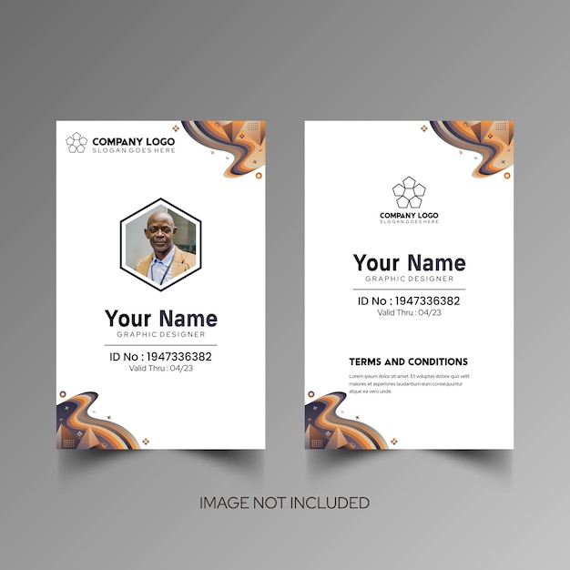 Modelo de diseño simple de nombre y tarjeta de identificación 10