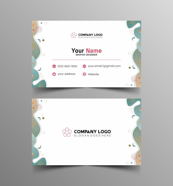 Modelo de diseño simple de nombre y tarjeta de identificación 10