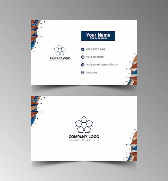 Modelo de diseño simple de nombre y tarjeta de identificación 10