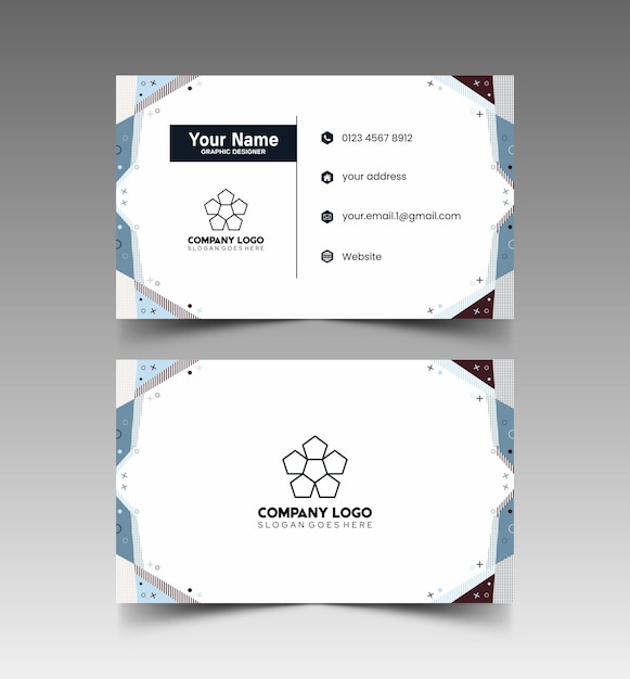 Modelo de diseño simple de nombre y tarjeta de identificación 10