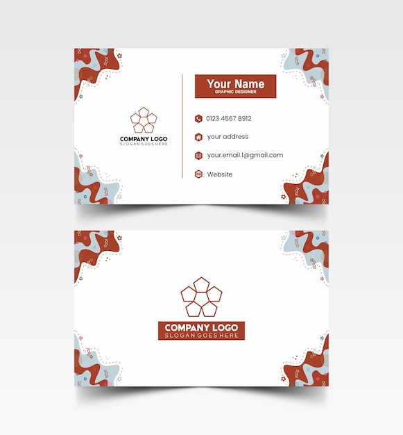 Modelo de diseño simple de nombre y tarjeta de identificación 10