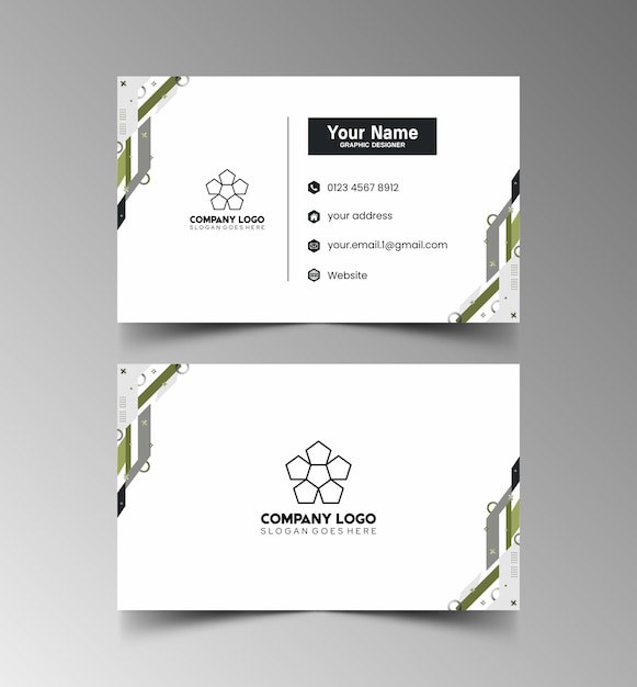 Modelo de diseño simple de nombre y tarjeta de identificación 10