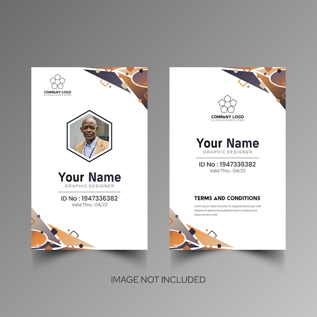 Modelo de diseño simple de nombre y tarjeta de identificación 10
