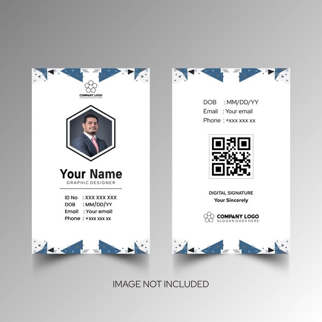 Modelo de diseño simple de nombre y tarjeta de identificación 10