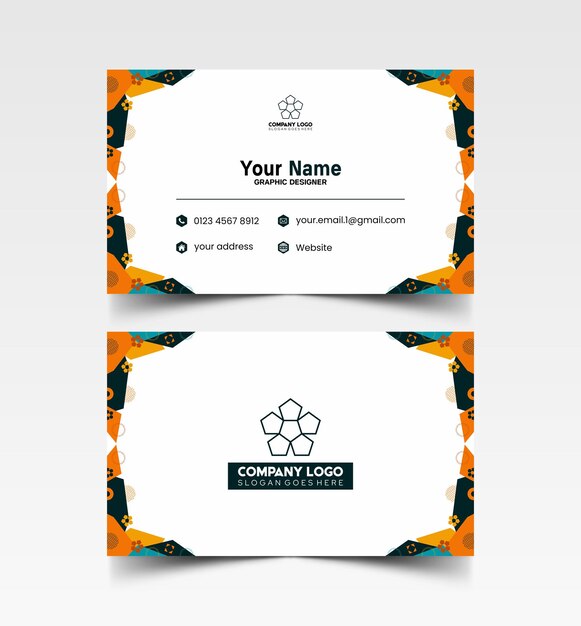 Modelo de diseño simple de nombre y tarjeta de identificación 10