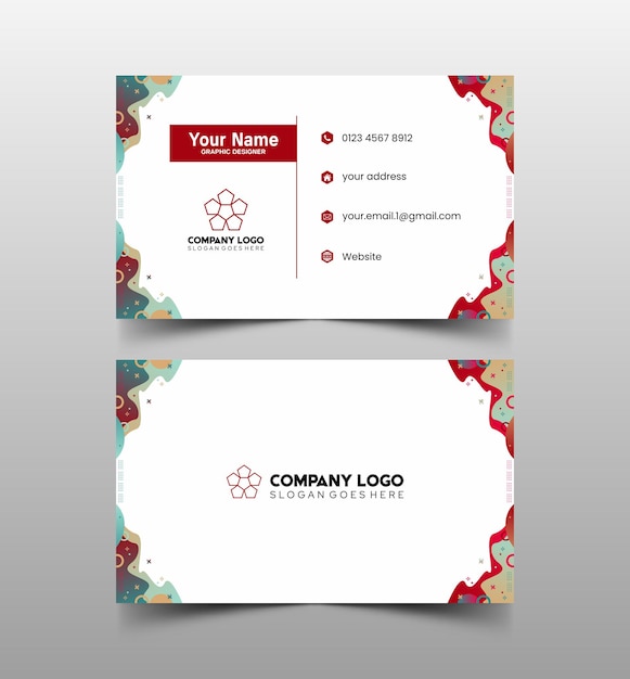 Modelo de diseño simple de nombre y tarjeta de identificación 10