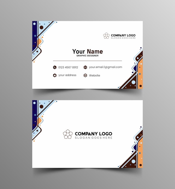 Modelo de diseño simple de nombre y tarjeta de identificación 10