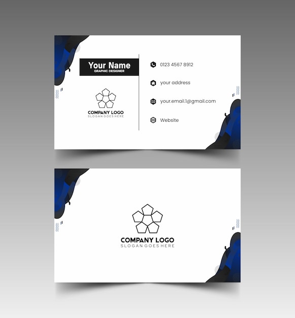 Modelo de diseño simple de nombre y tarjeta de identificación 10