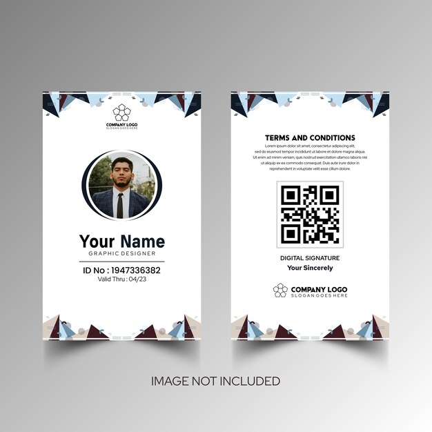 Modelo de diseño simple de nombre y tarjeta de identificación 10