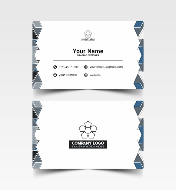 Modelo de diseño simple de nombre y tarjeta de identificación 10