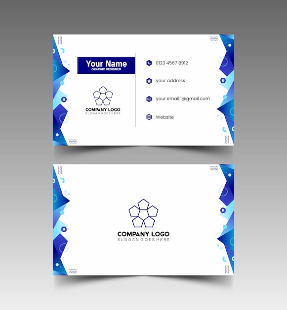 Modelo de diseño simple de nombre y tarjeta de identificación 10