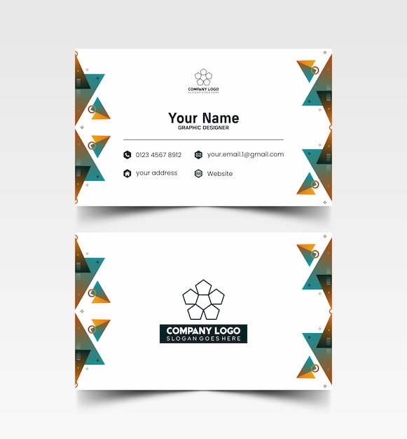 Modelo de diseño simple de nombre y tarjeta de identificación 10