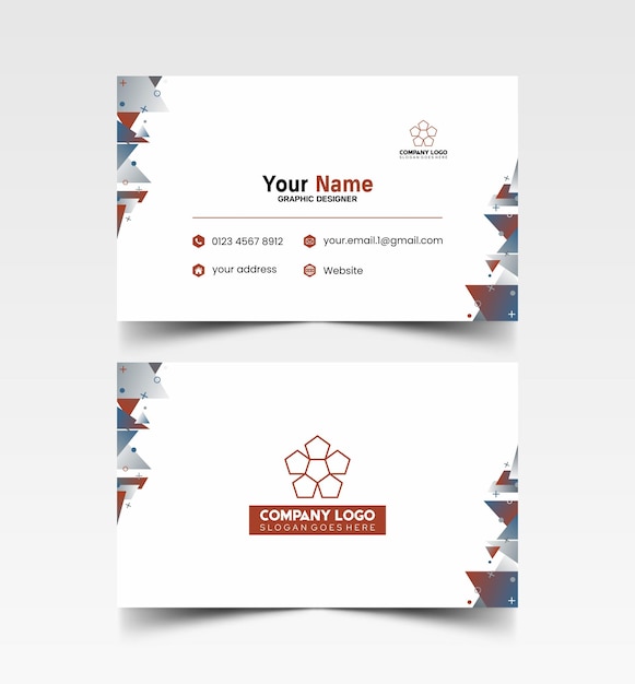 Modelo de diseño simple de nombre y tarjeta de identificación 10