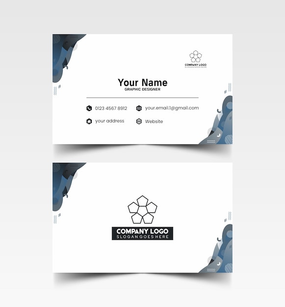 Modelo de diseño simple de nombre y tarjeta de identificación 10