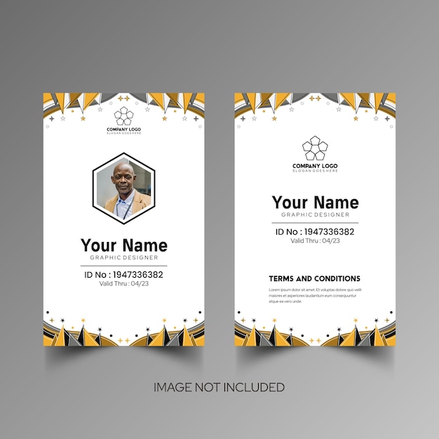 Modelo de diseño simple de nombre y tarjeta de identificación 10