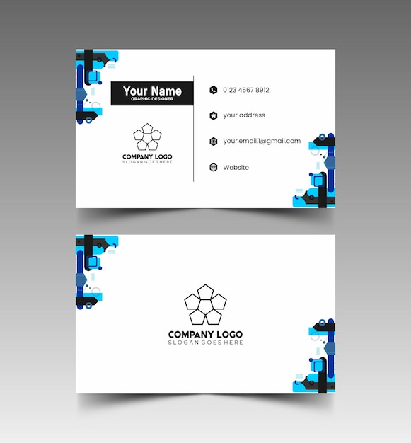 Modelo de diseño simple de nombre y tarjeta de identificación 10