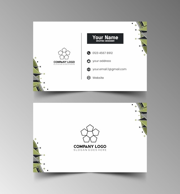 Modelo de diseño simple de nombre y tarjeta de identificación 10