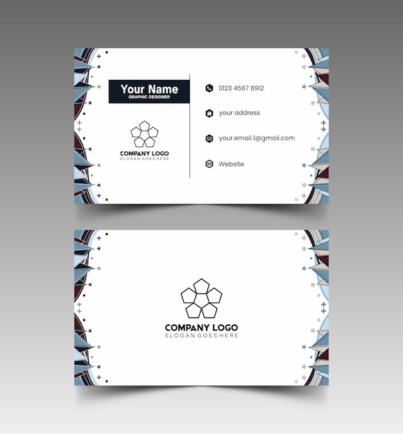 Modelo de diseño simple de nombre y tarjeta de identificación 10