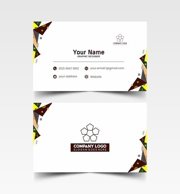 Modelo de diseño simple de nombre y tarjeta de identificación 10