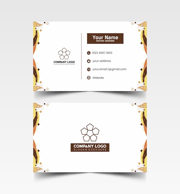 Modelo de diseño simple de nombre y tarjeta de identificación 10