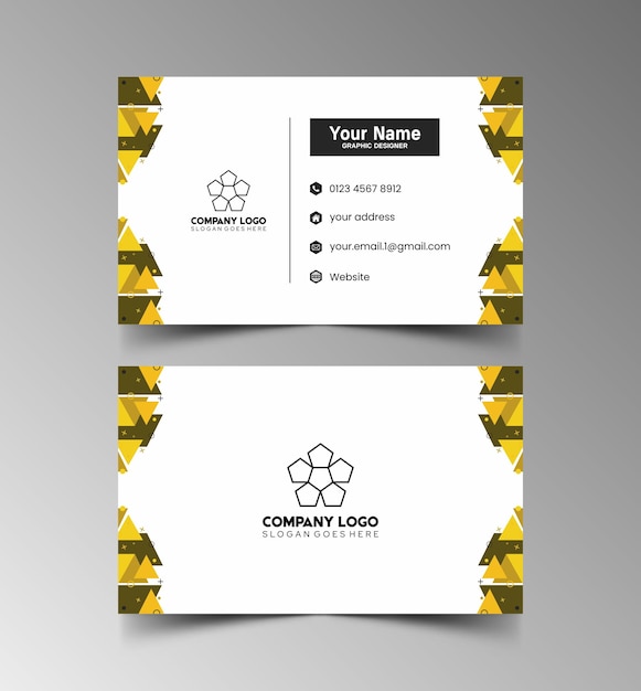 Modelo de diseño simple de nombre y tarjeta de identificación 10
