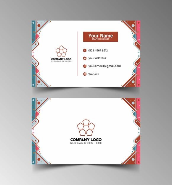 Modelo de diseño simple de nombre y tarjeta de identificación 10