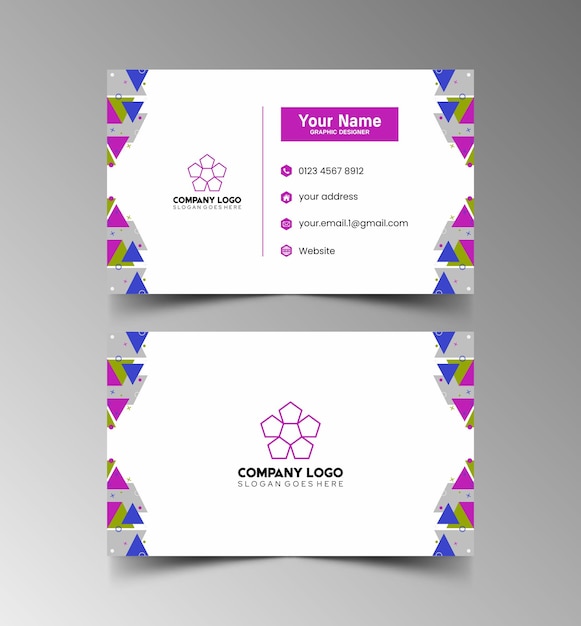 Modelo de diseño simple de nombre y tarjeta de identificación 10