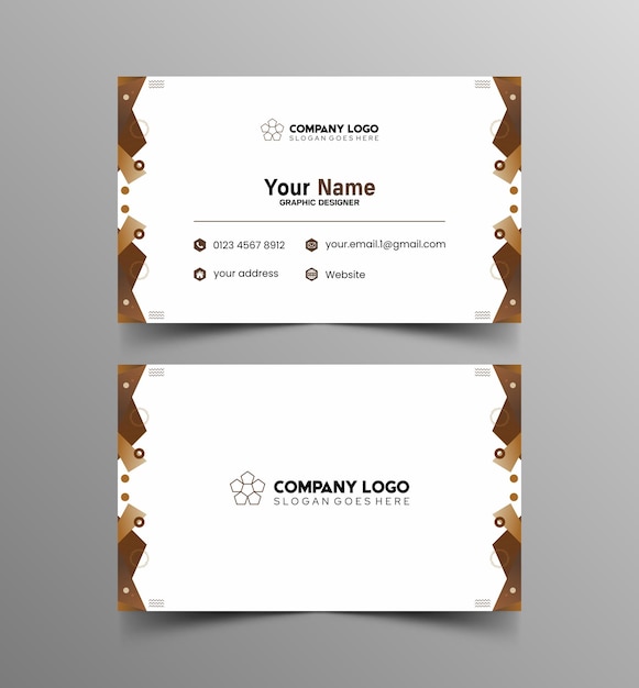 Modelo de diseño simple de nombre y tarjeta de identificación 10