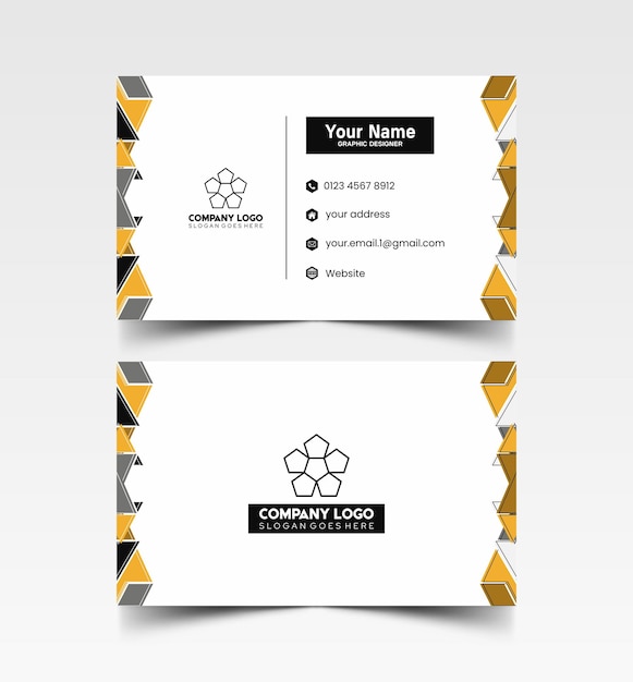 Modelo de diseño simple de nombre y tarjeta de identificación 10